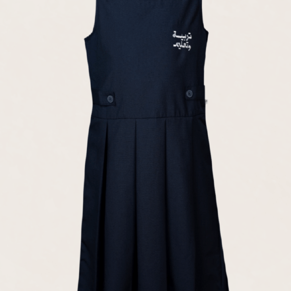 Girls Navy Fold Dress